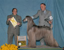 jimlet on the podium of Catonsville kennel club 2011